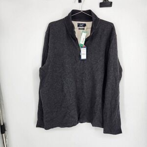 Grayers Harrison Double Knit 1/4 Zip Pullover Charcoal Heather Gray XL NEW